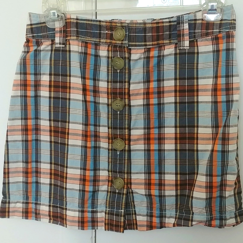 J crew plaid skirt